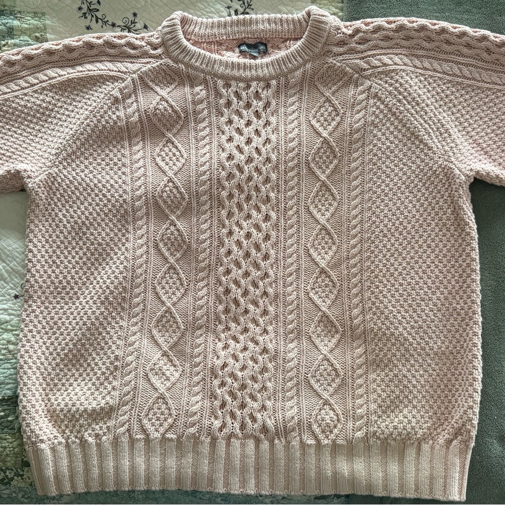 LLBean Men’s Cotton Fisherman Sweater - Accidentally Dyed!